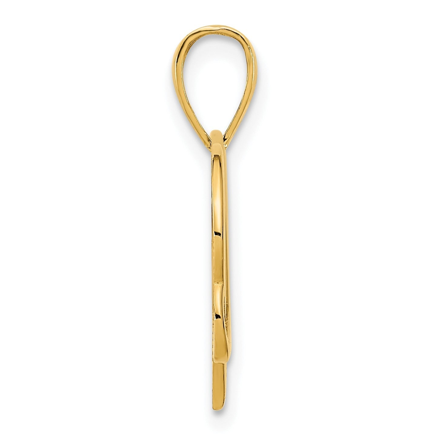 14K Gelbgold Fancy-Herz-Anhänger