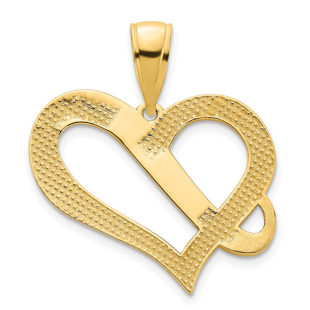 14K Gelbgold Fancy-Herz-Anhänger