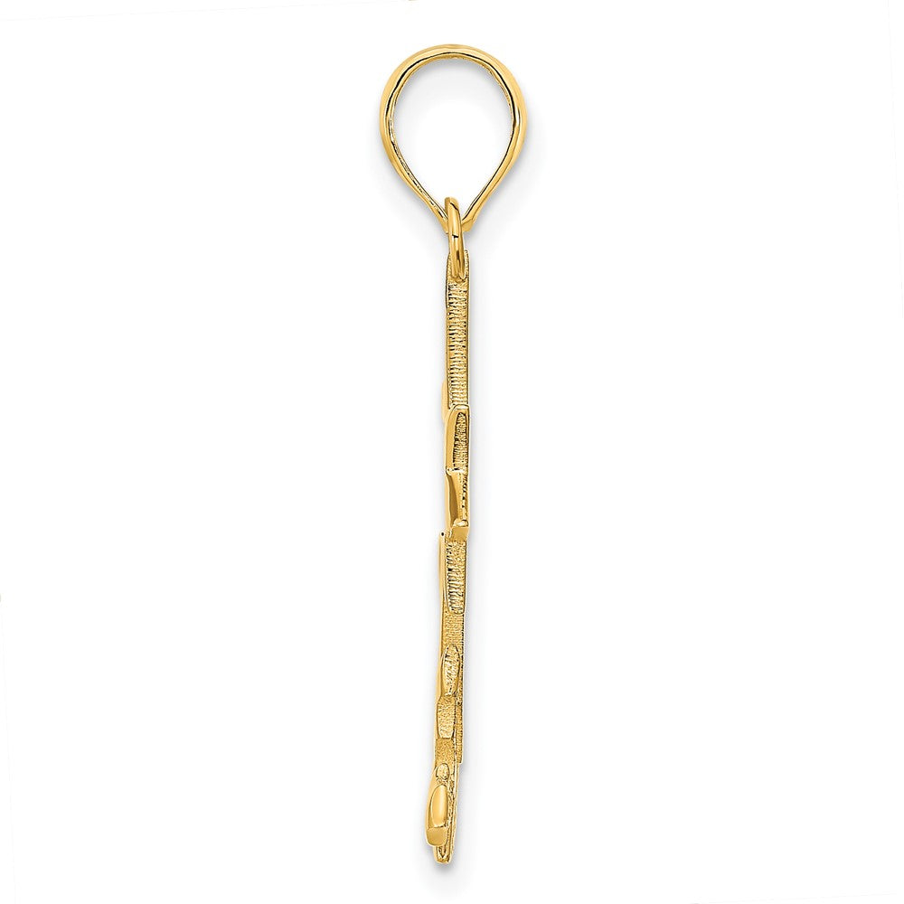 14K Gelbgold Zuckerstange- und Nordstern-Anhänger mit Epoxidharz