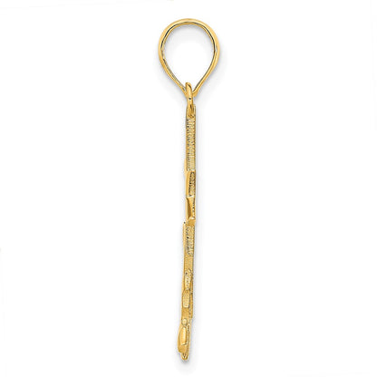 14K Gelbgold Zuckerstange- und Nordstern-Anhänger mit Epoxidharz