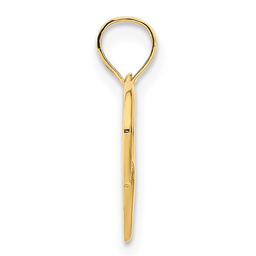 14K Gelbgold Fantasie Herz Anhänger