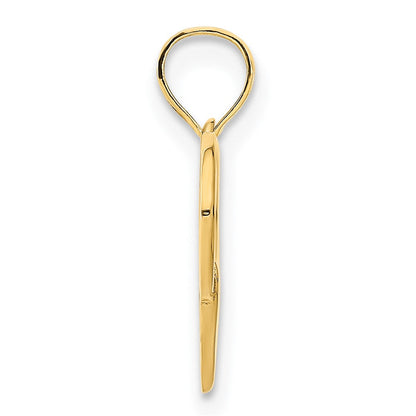 14K Gelbgold Fantasie Herz Anhänger