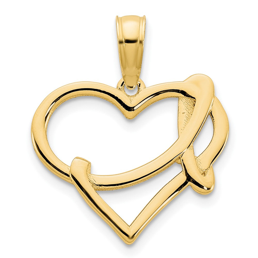 14K Gelbgold Fantasie Herz Anhänger