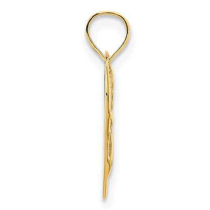 14K Gelbgold Fancy-Herz-Charm