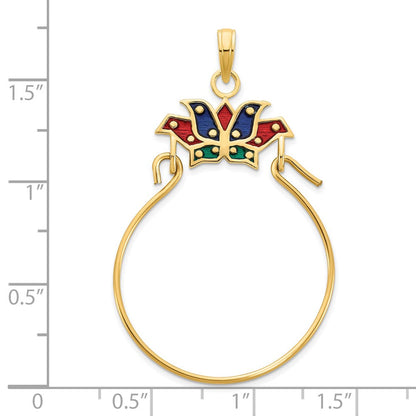 14K Gelbgold Anhänger mit Epoxidharz-Krone als Charmhalter