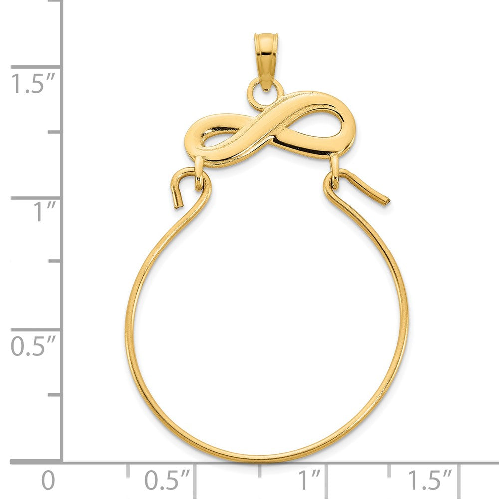 14K Gelbgold Infinity-Charmhalter-Anhänger