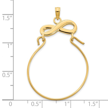 14K Gelbgold Infinity-Charmhalter-Anhänger
