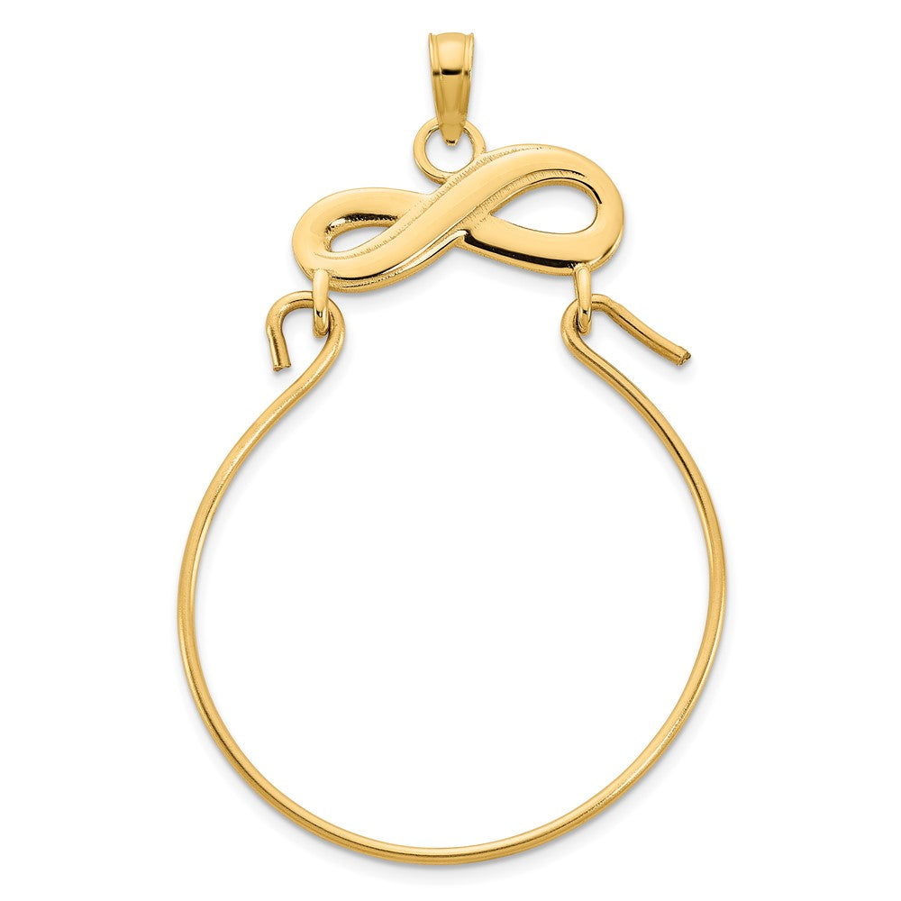 14K Gelbgold Infinity-Charmhalter-Anhänger