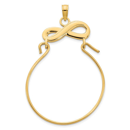 14K Gelbgold Infinity-Charmhalter-Anhänger