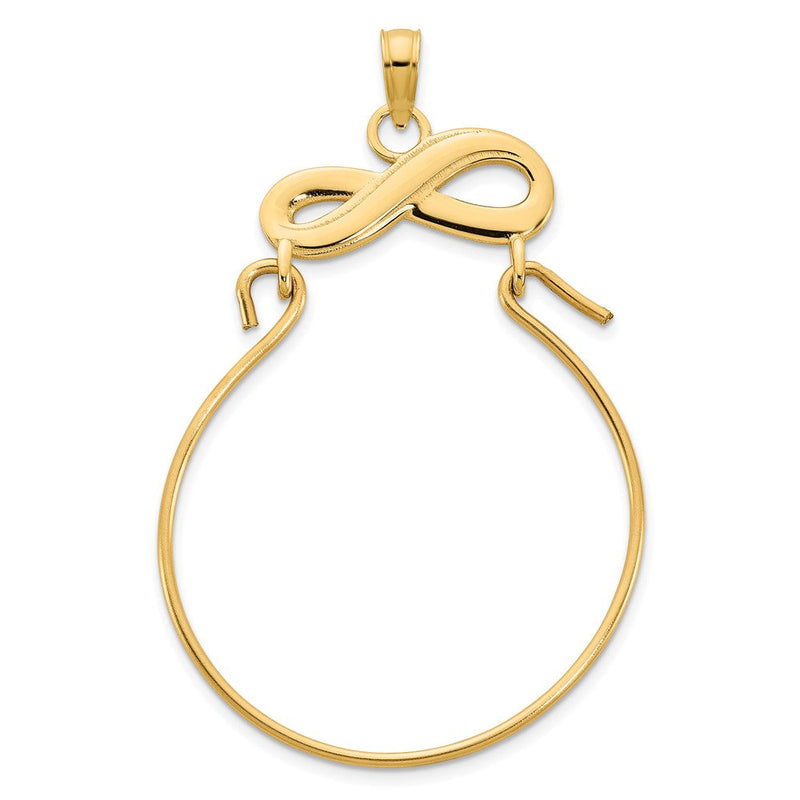 14K Gelbgold Infinity-Charmhalter-Anhänger