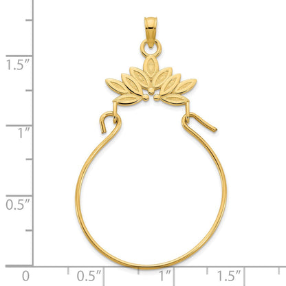 14K Gelbgold Fancy-Charmhalter-Anhänger