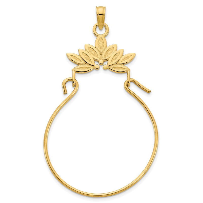 14K Gelbgold Fancy-Charmhalter-Anhänger