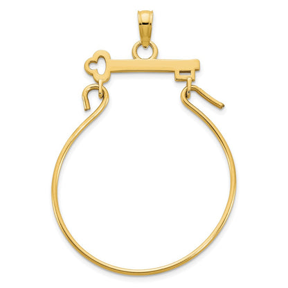 14K Gelbgold Key Charm Halter Anhänger