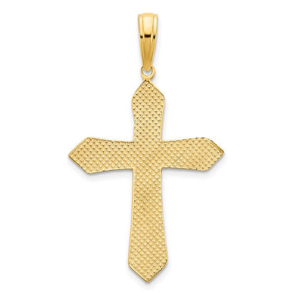 14 Karat Gelbgold mit Epoxidharz "Gesegnete Großmutter" Kreuz-Anhänger