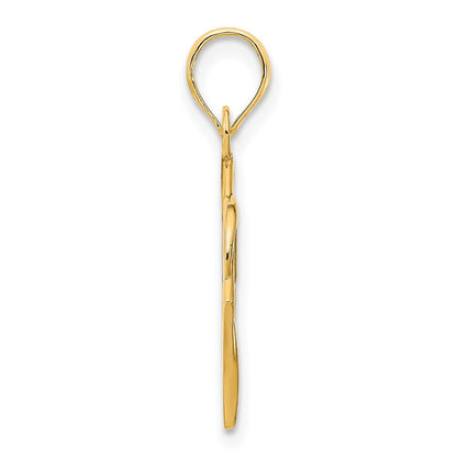 14K Gelbgold Fantasie-Herzanhänger