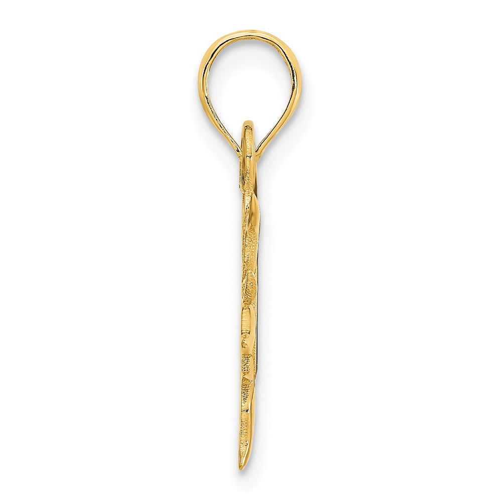 14K Gelbgold Epoxy „ICH LIEBE MEINEN SONNENSCHEIN“ Sonnen-Anhänger