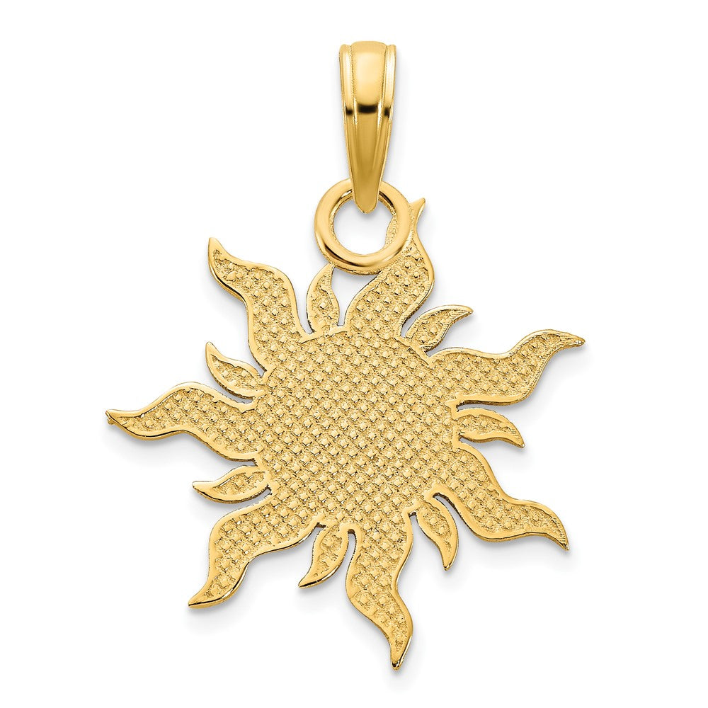 14K Gelbgold Epoxy „ICH LIEBE MEINEN SONNENSCHEIN“ Sonnen-Anhänger