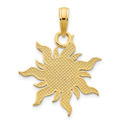 14K Gelbgold Epoxy „ICH LIEBE MEINEN SONNENSCHEIN“ Sonnen-Anhänger
