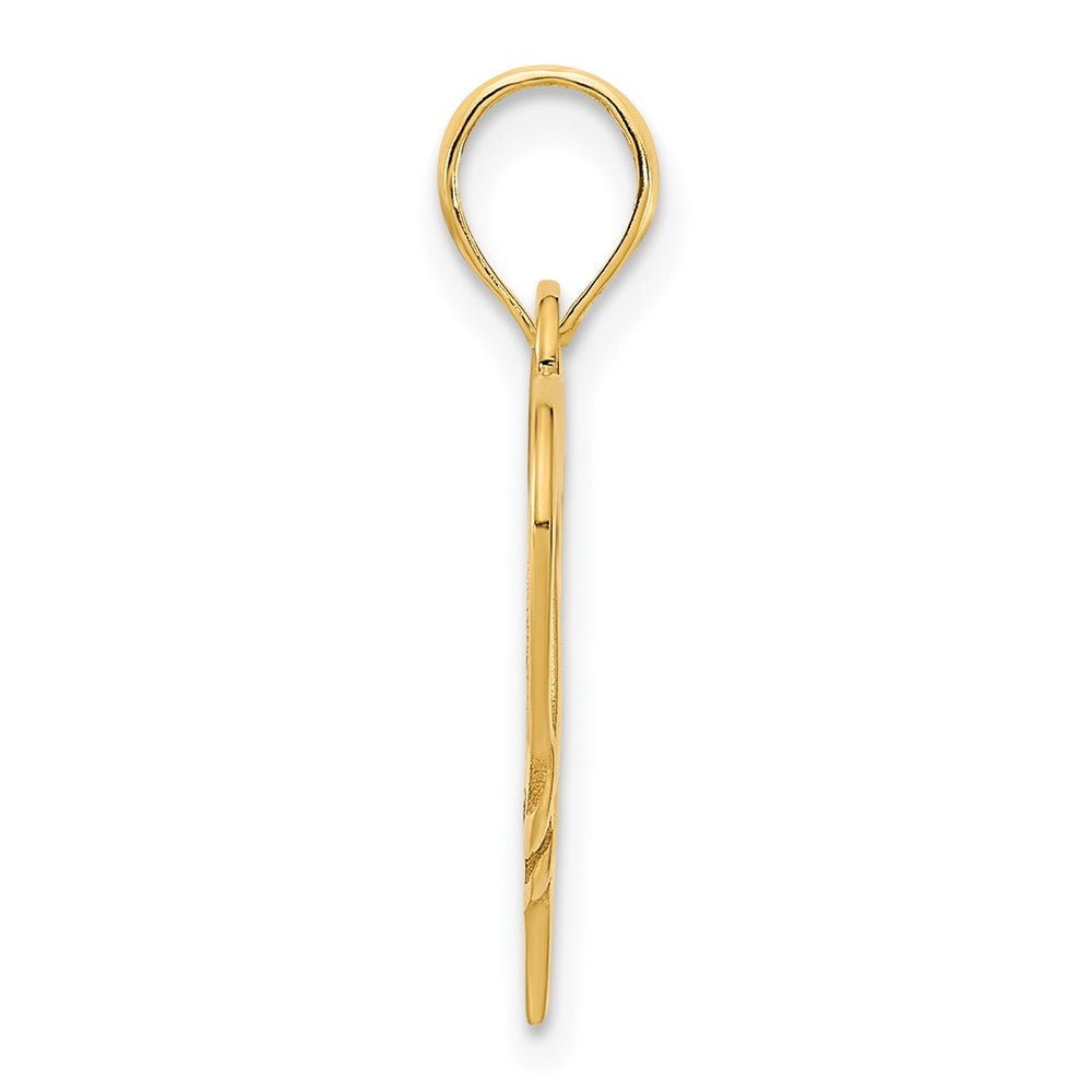 14K Gelbgold Te Amo Herz-Charm mit Epoxidharz