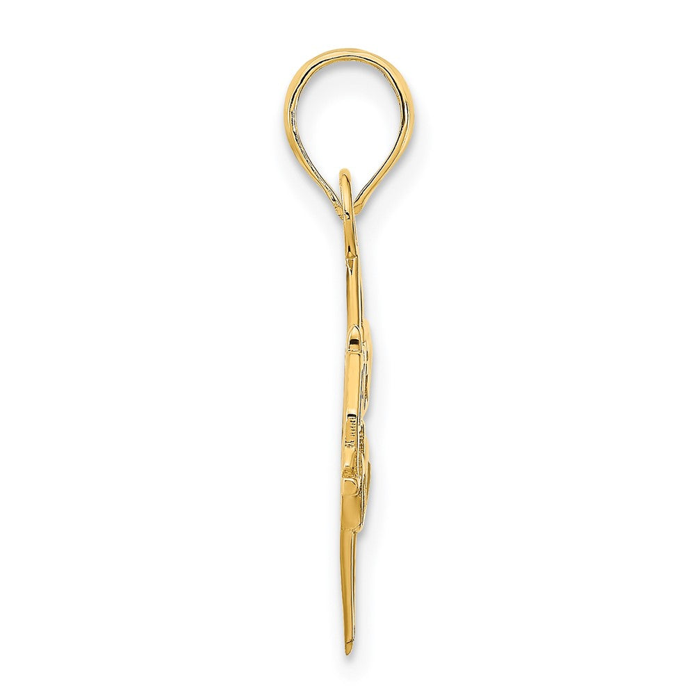 14K Gelbgold Feuerwehrauto-Anhänger