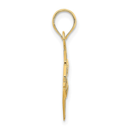 14K Gelbgold Feuerwehrauto-Anhänger