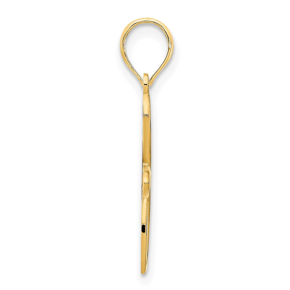 14K Gelbgold Fantasie Kreuz Anhänger