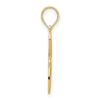 14K Gelbgold Fantasie Kreuz Anhänger