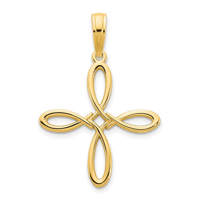 14K Gelbgold Fantasie Kreuz Anhänger