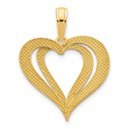 14K Gelbgold Fancy Herz-Anhänger