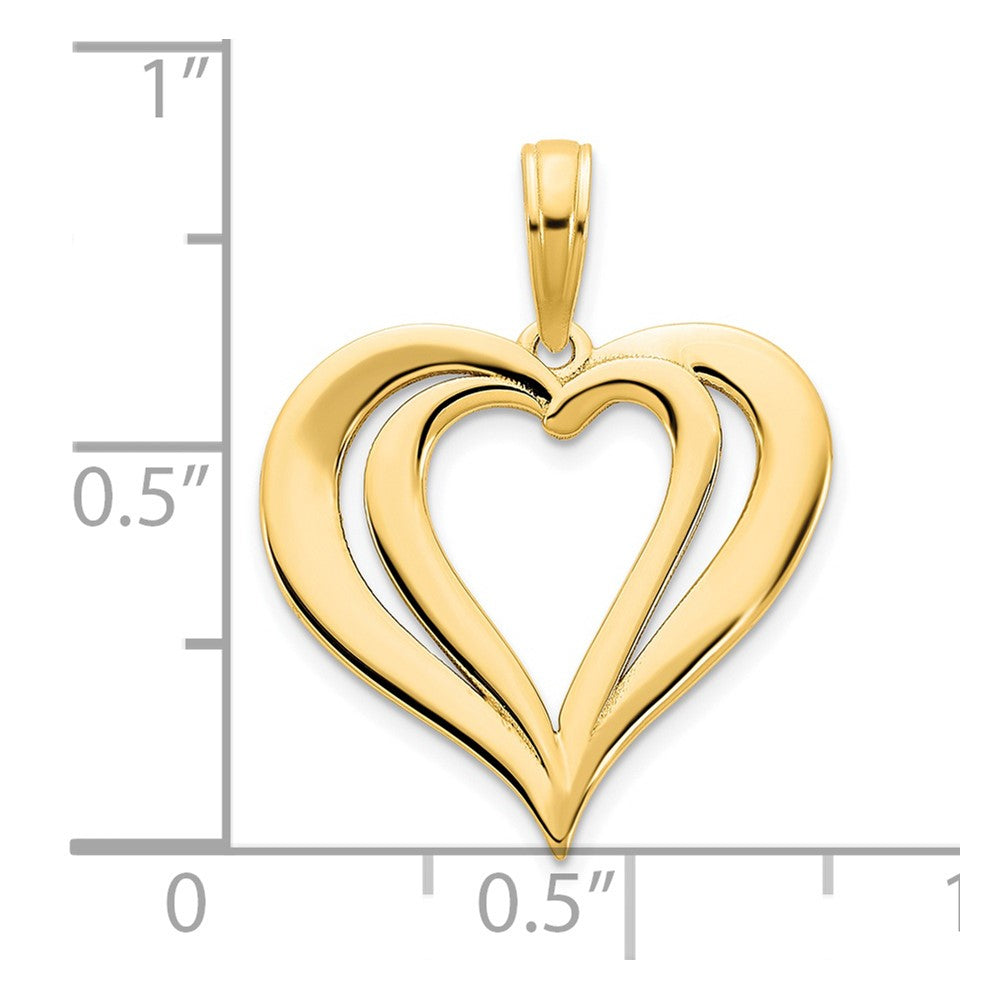 14K Gelbgold Fancy Herz-Anhänger