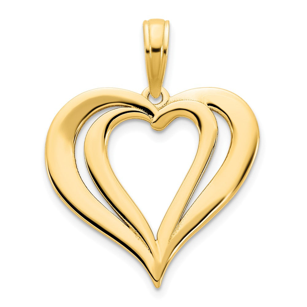 14K Gelbgold Fancy Herz-Anhänger