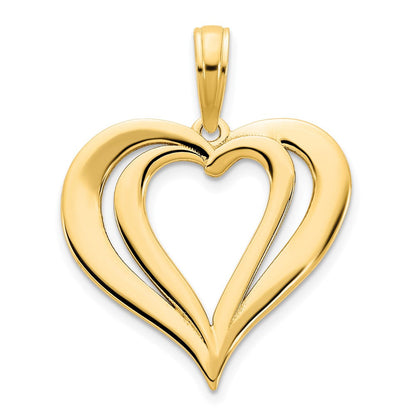 14K Gelbgold Fancy Herz-Anhänger