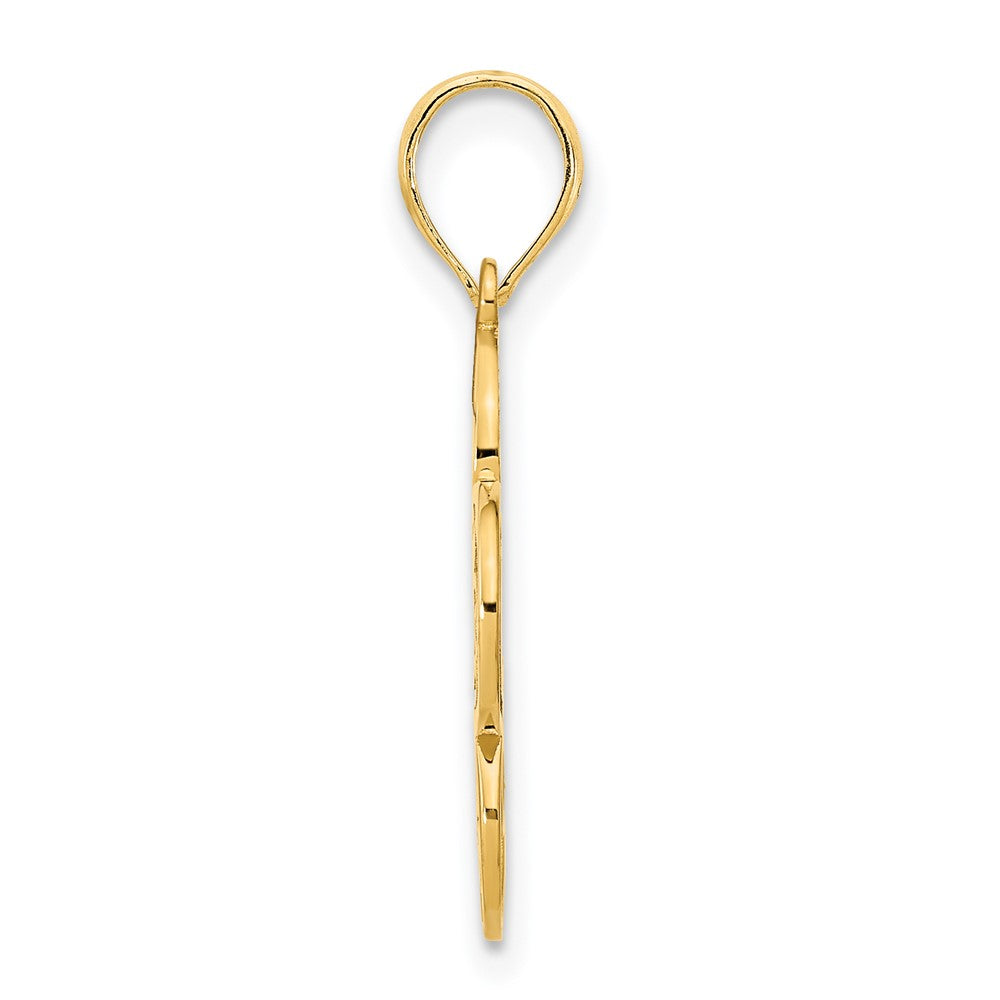 Blumenanhänger aus 14 Karat Gelbgold