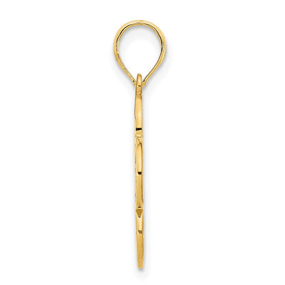 Blumenanhänger aus 14 Karat Gelbgold