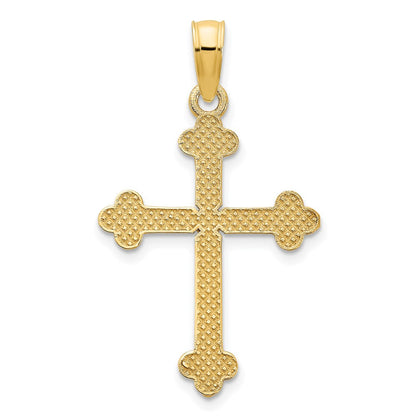 14K Gelbgold 14ky Fantasie Kreuz Anhänger