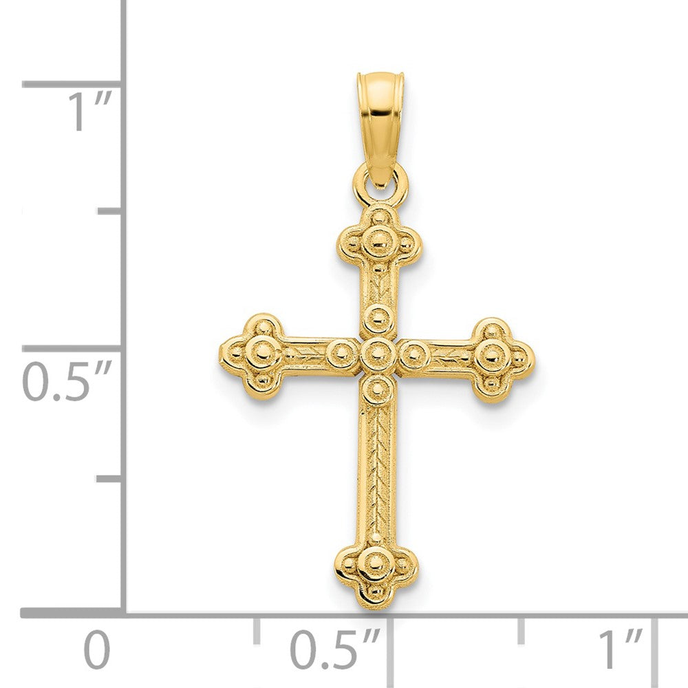 14K Gelbgold 14ky Fantasie Kreuz Anhänger