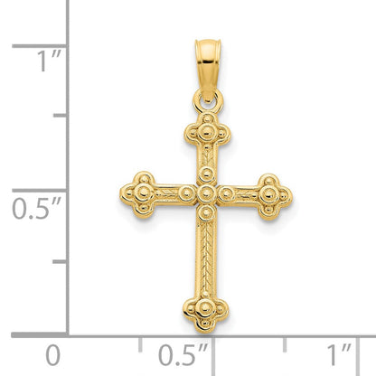 14K Gelbgold 14ky Fantasie Kreuz Anhänger