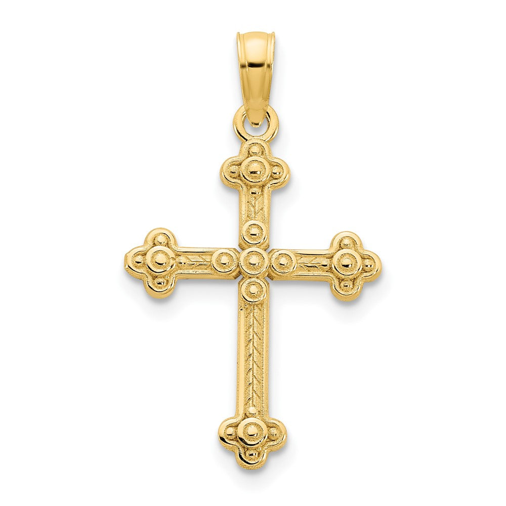 14K Gelbgold 14ky Fantasie Kreuz Anhänger