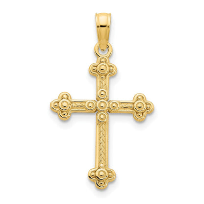 14K Gelbgold 14ky Fantasie Kreuz Anhänger