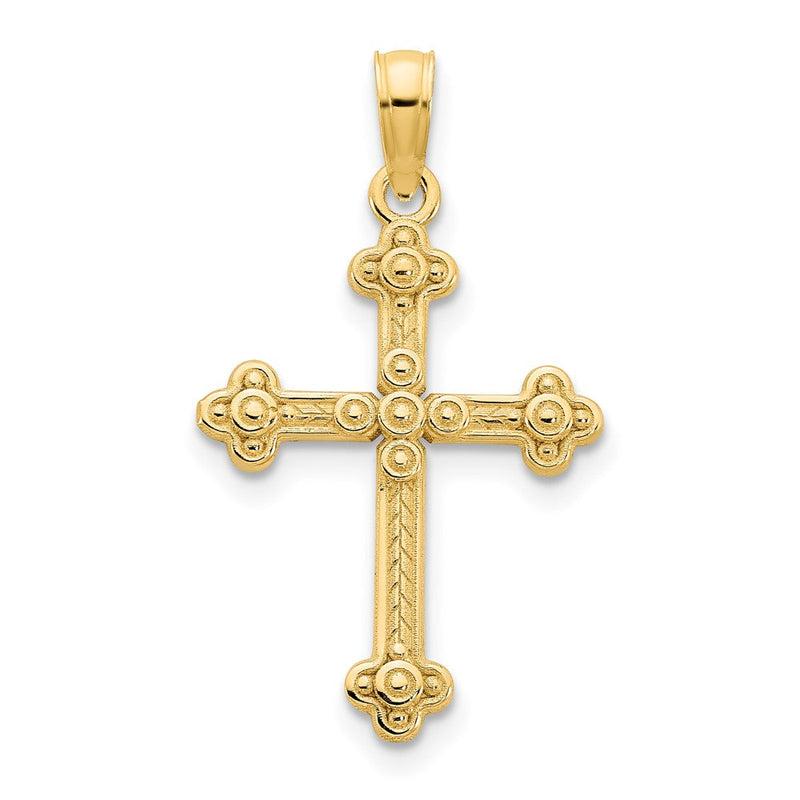 14K Gelbgold 14ky Fantasie Kreuz Anhänger