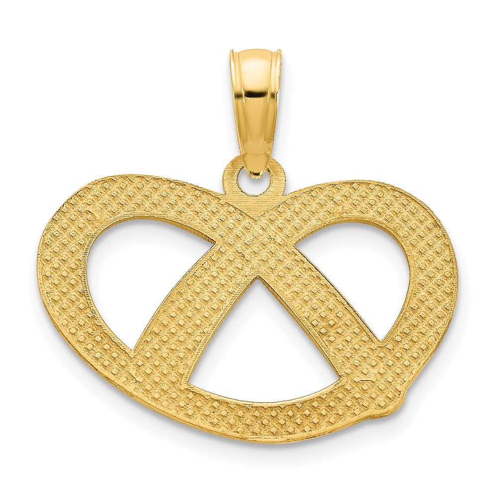 14K Gelbgold Brezel-Anhänger