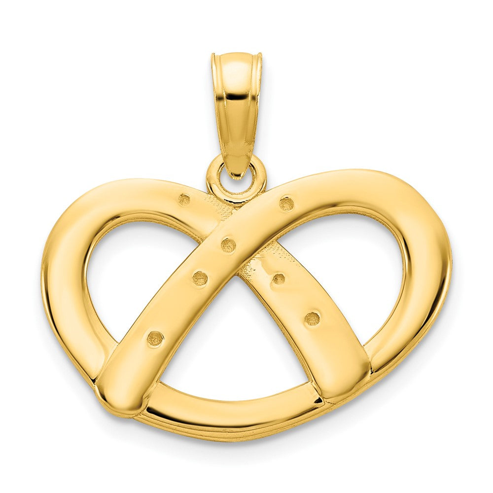 14K Gelbgold Brezel-Anhänger