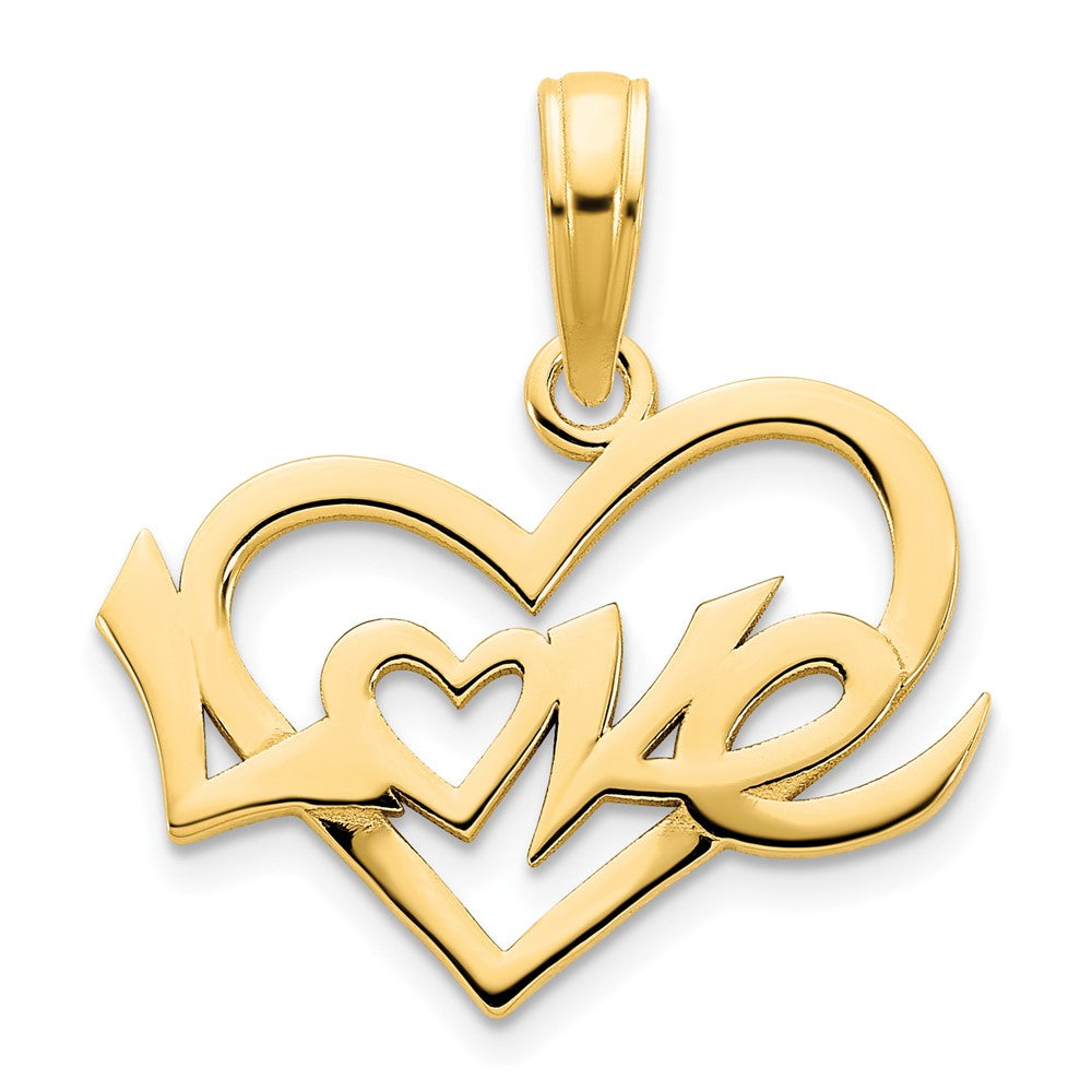 14K Gelbgold LOVE-Herz-Anhänger