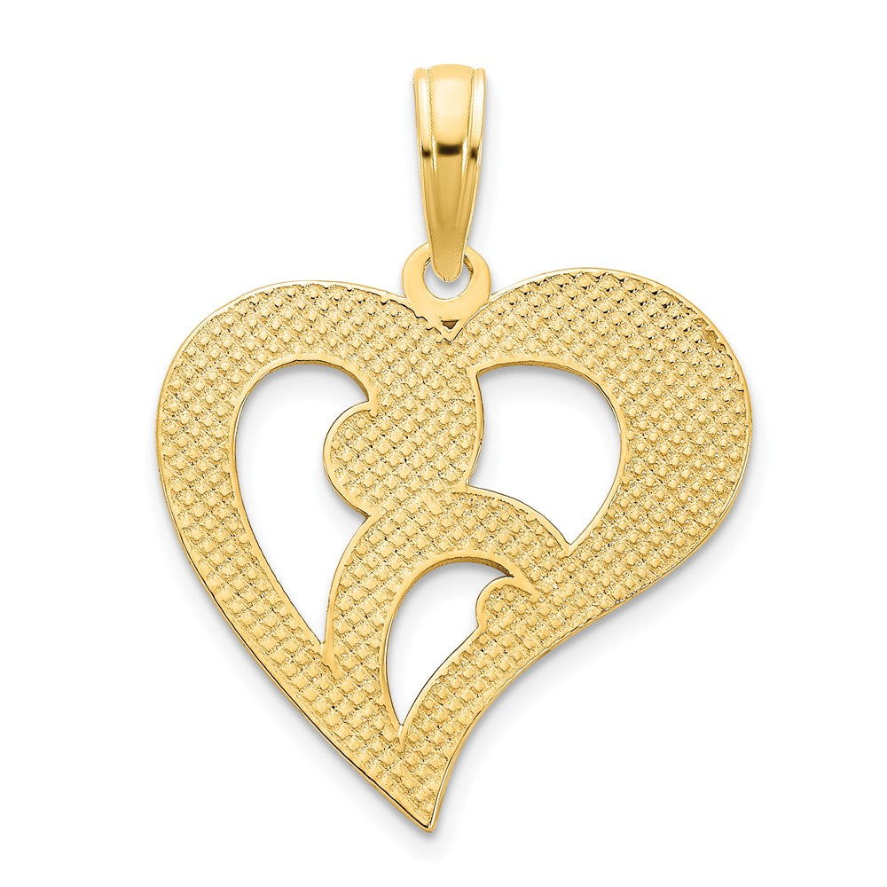 14K Gelbgold Fancy Herz-Anhänger