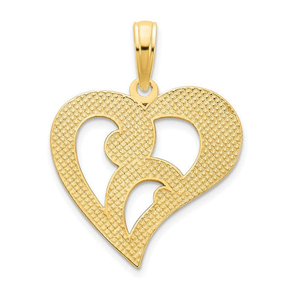 14K Gelbgold Fancy Herz-Anhänger