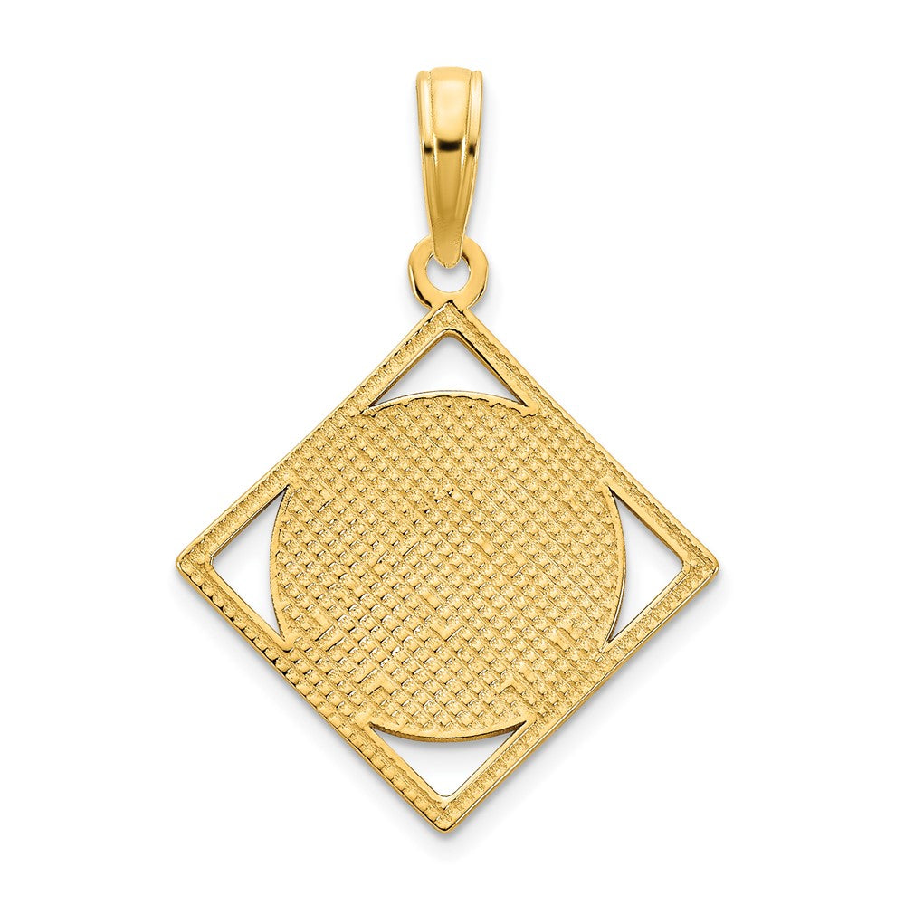 14K Gelbgold Fancy Keltischer Knoten Anhänger