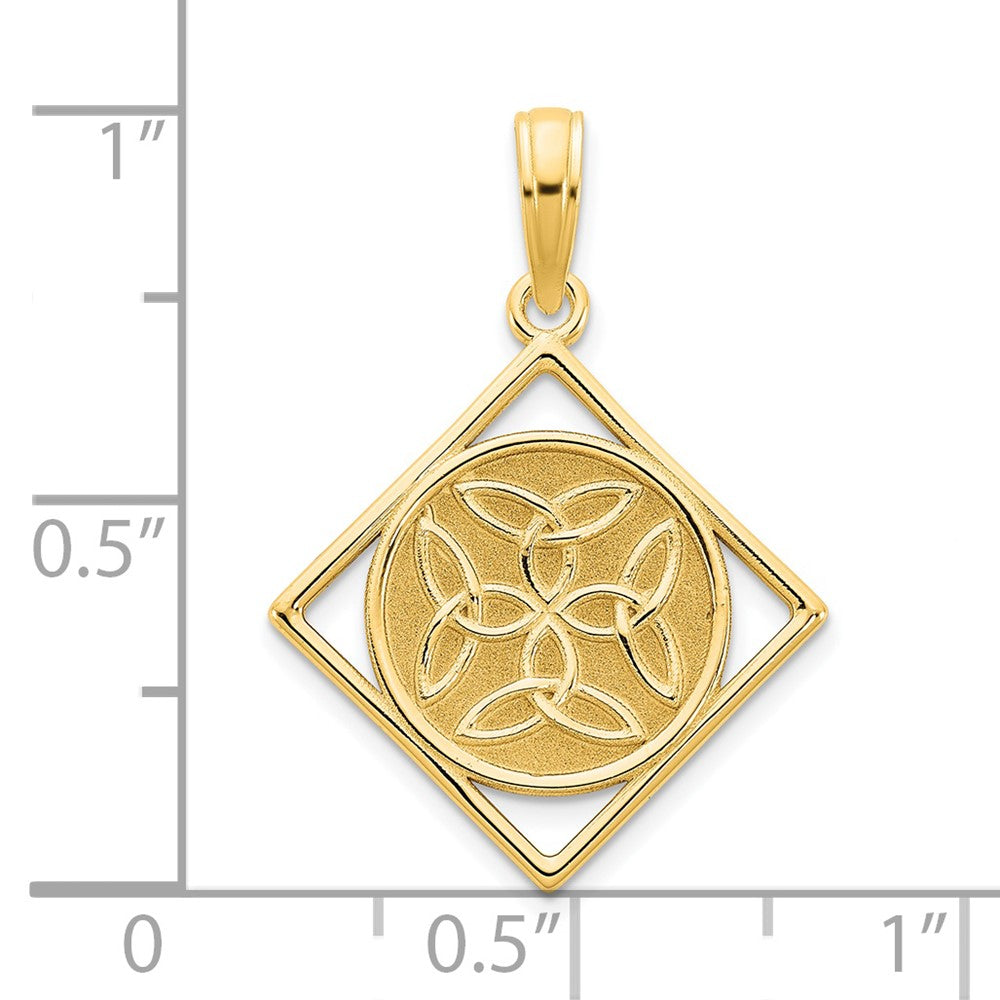 14K Gelbgold Fancy Keltischer Knoten Anhänger