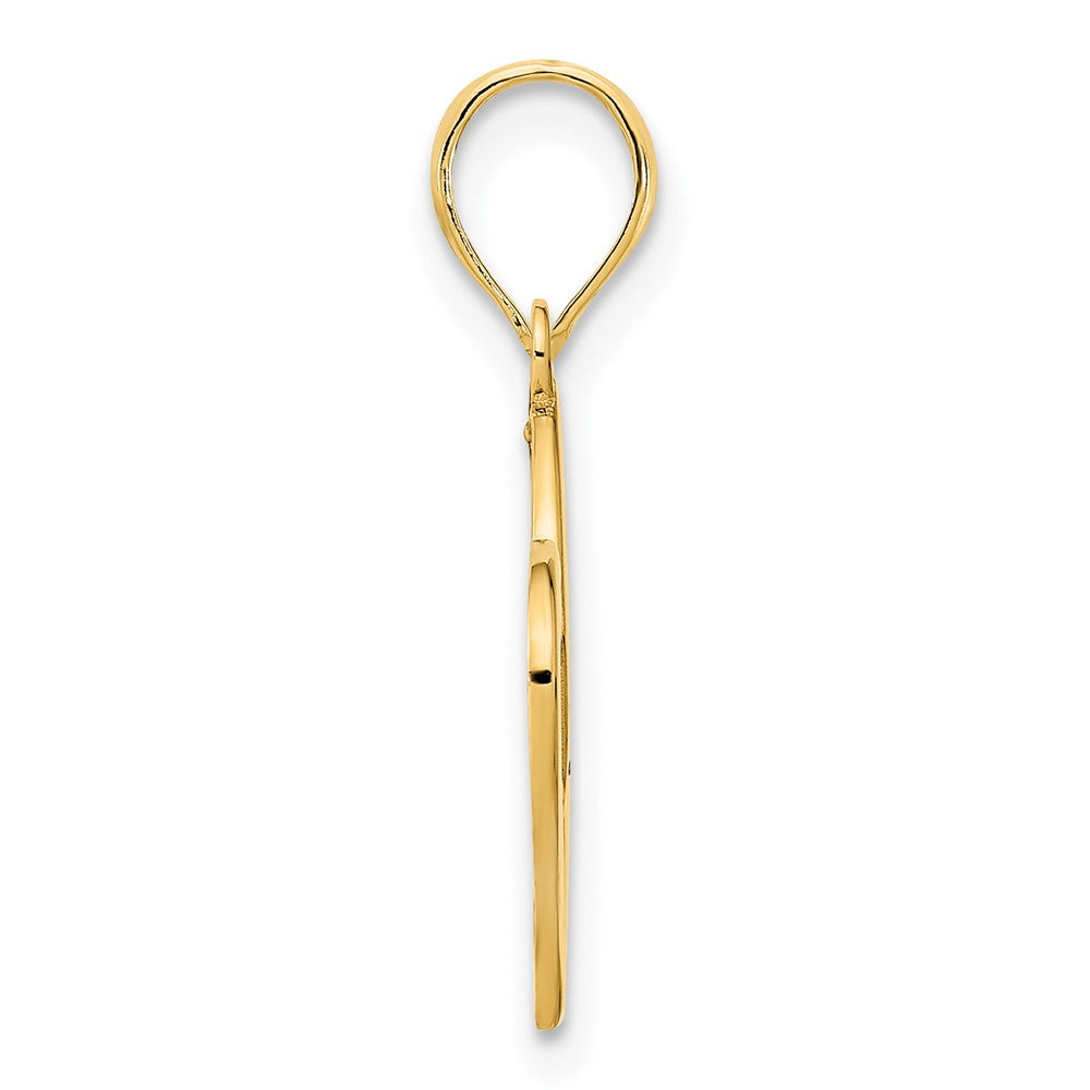 14K Gelbgold Fancy-Herz-Anhänger