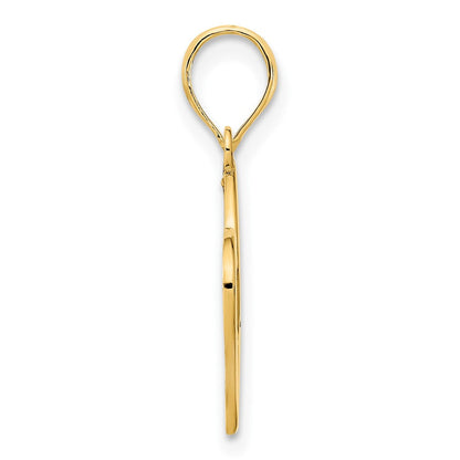 14K Gelbgold Fancy-Herz-Anhänger