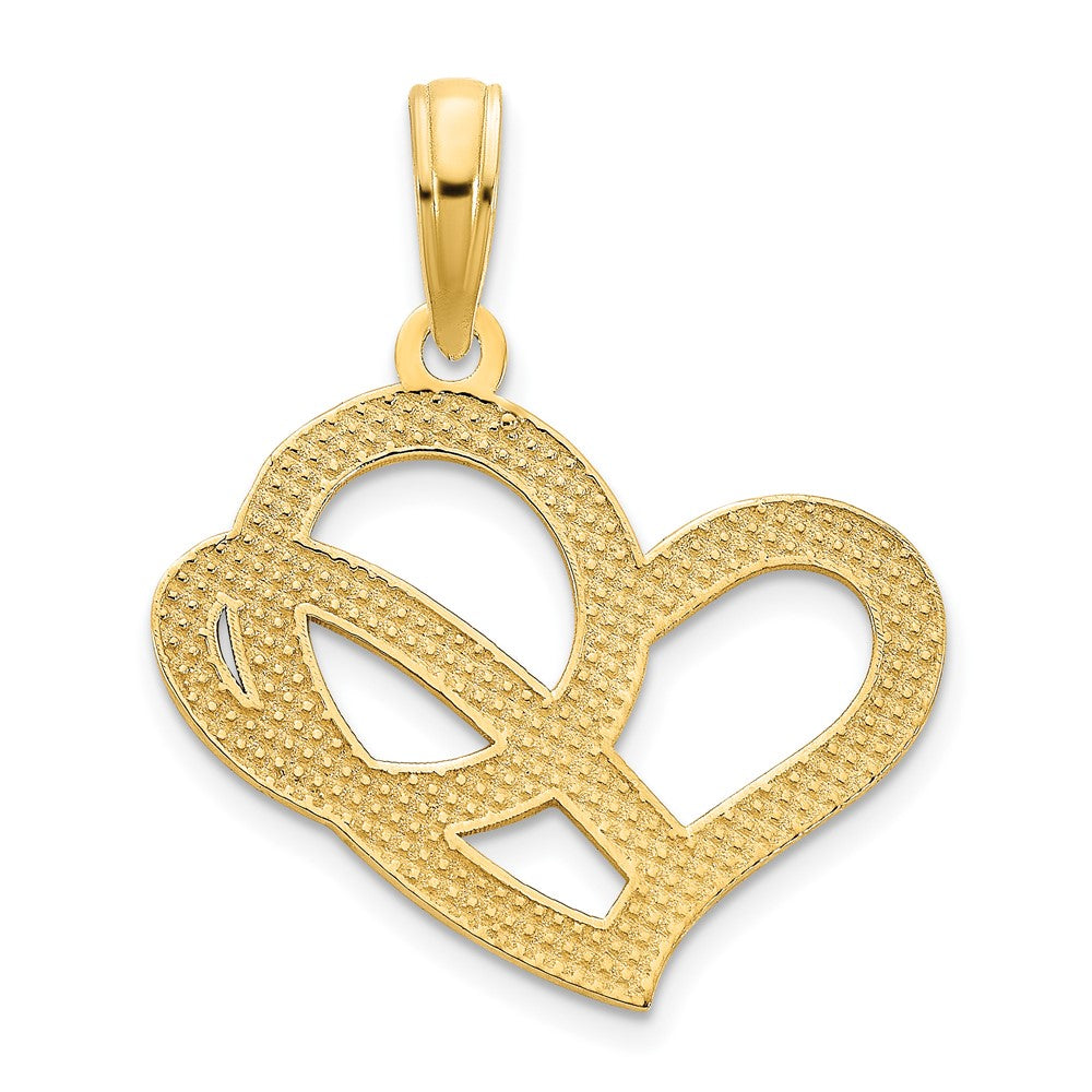 14K Gelbgold Fancy-Herz-Anhänger